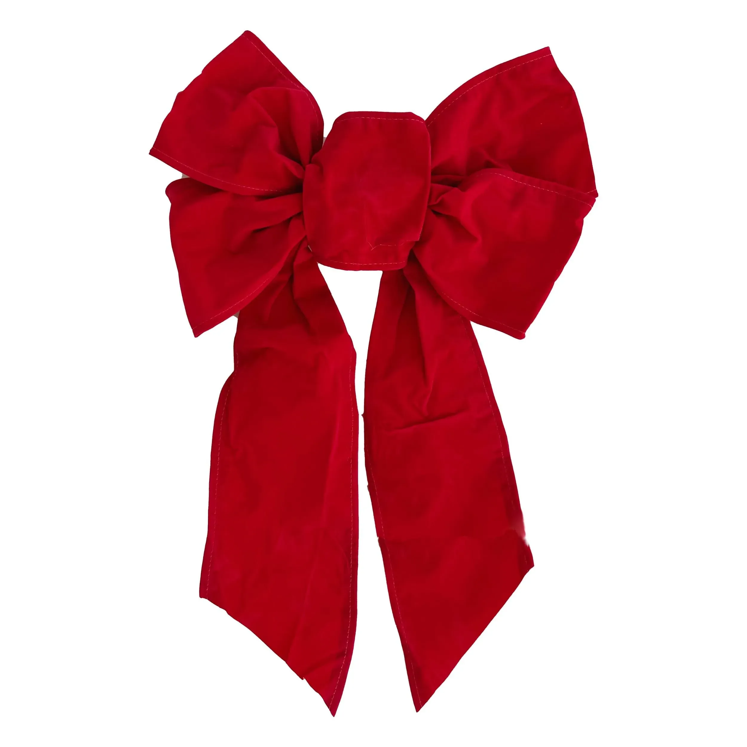 Rocky Mountain Goods Red Bow - Christmas Wreath Bow - Great for Large Gifts - Indoor/Outdoor use - Waterproof Velvet - Attachment tie Included for Easy Hanging (10-Inch 3 Pack)