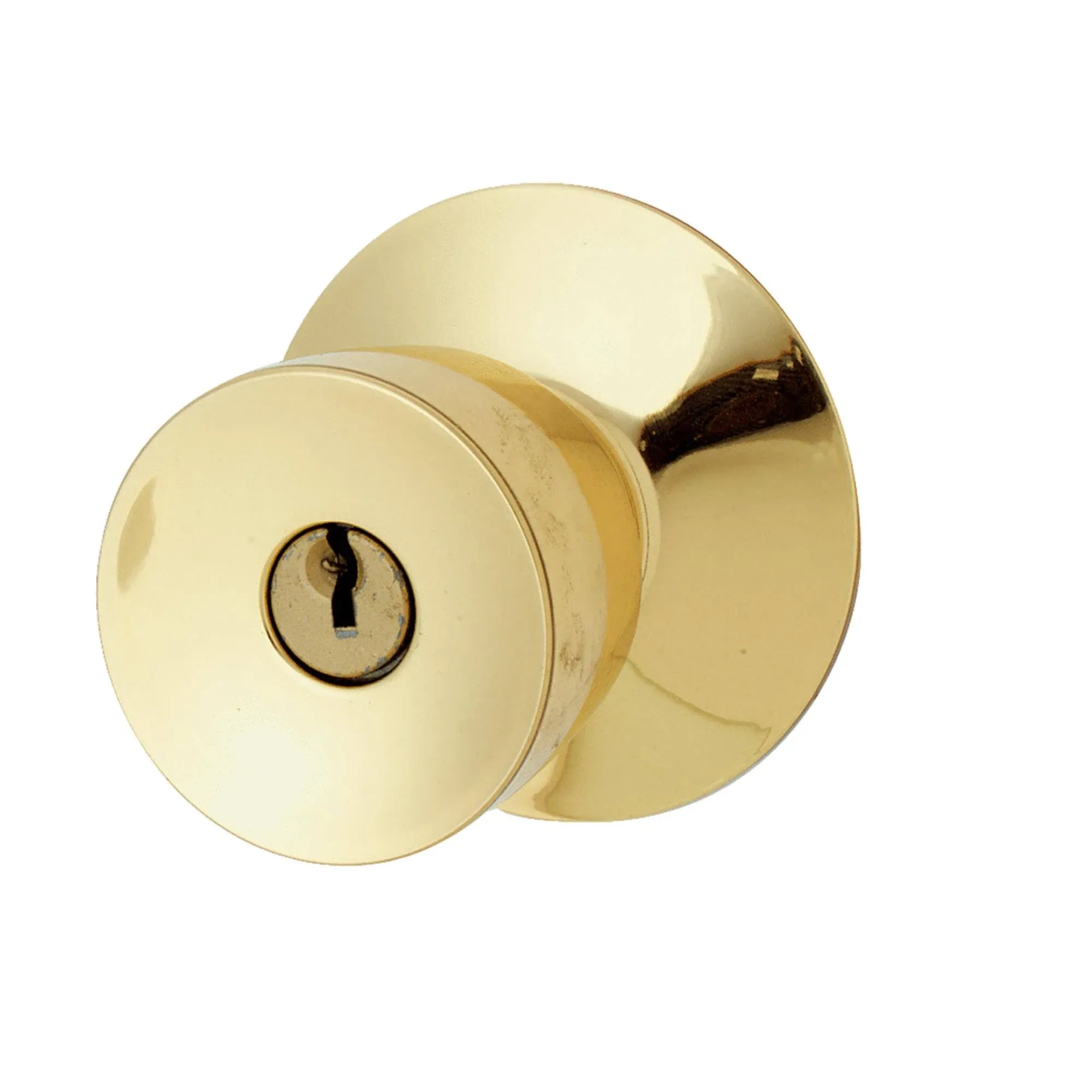 Schlage Bell Bright Brass Entry Door Knob