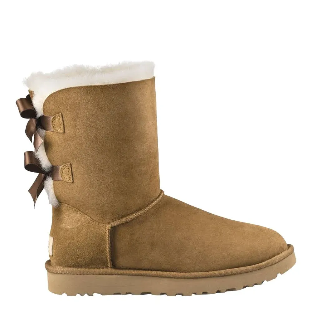 Ugg Women's Boots Bailey Bow II 10 / Chestnut