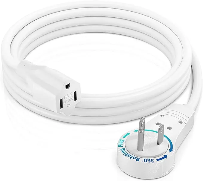 Maximm Cable 360° Rotating Flat Plug Extension Cord