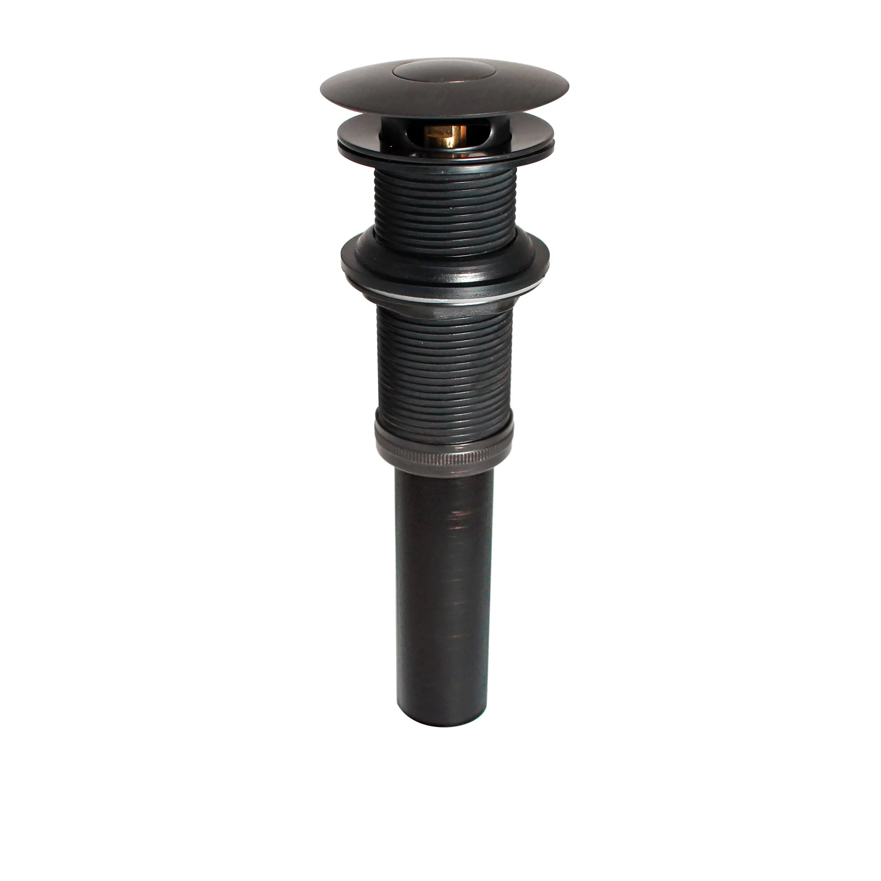 Keeney K820-76 Universal Push Button Bathroom Sink Drain Without Overflow, Oil Rubbed Bronze