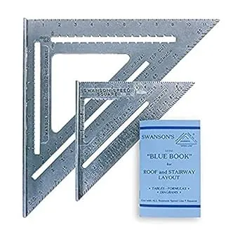 Swanson Tool Co., Inc SW1201K Value Pack 7 inch Speed Square and Big 12 Speed Square ships with Blue Book