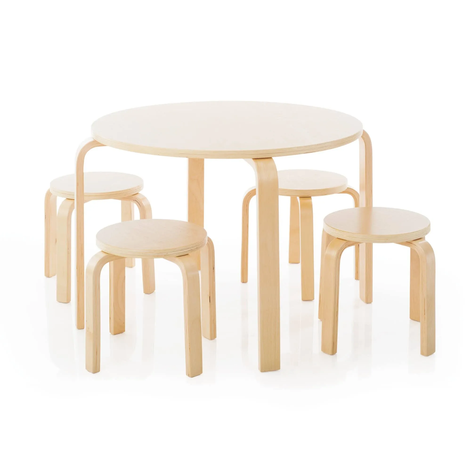 Guidecraft Nordic Table & Chairs Set - Natural