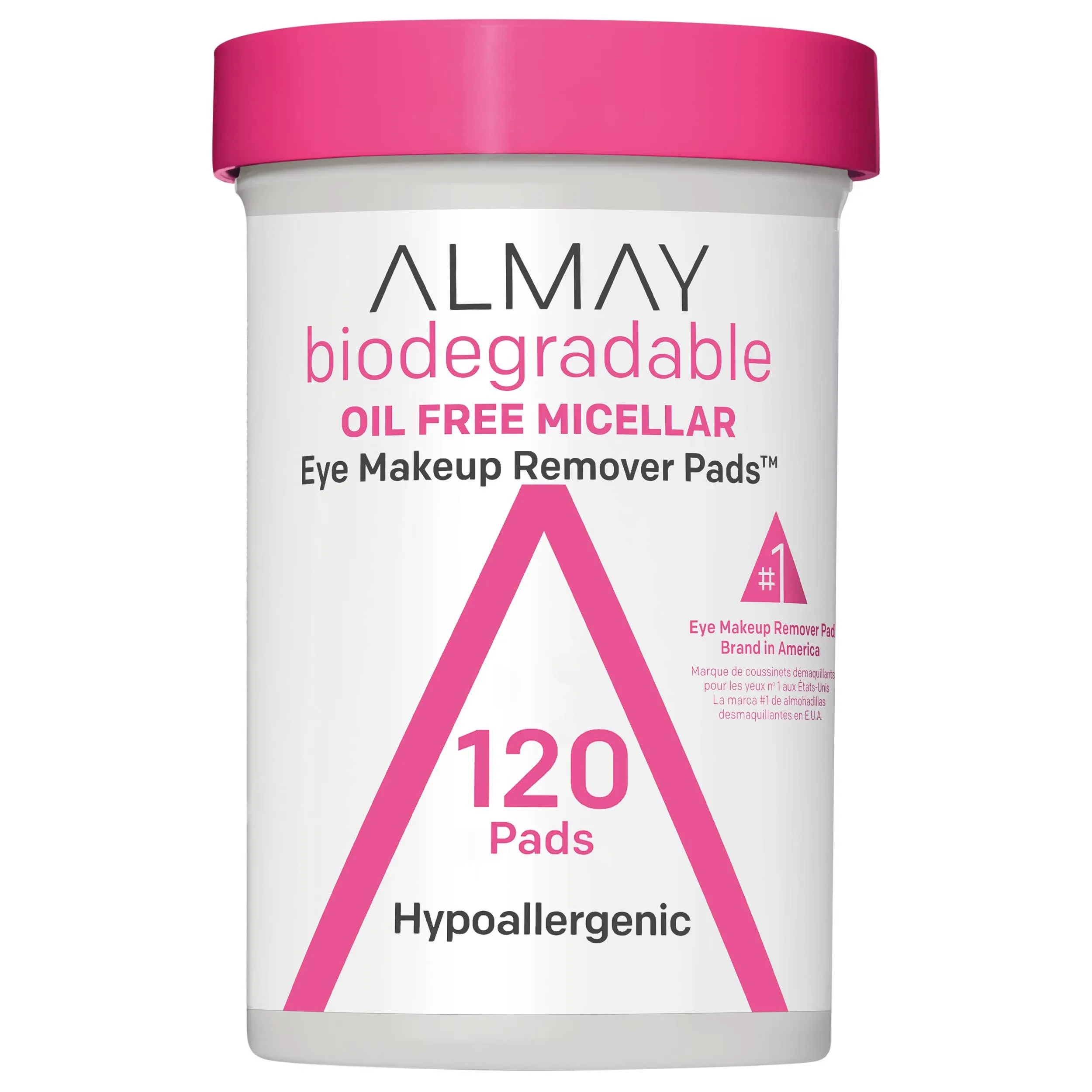 Almay 120-Count Biodegradable Oil Free Micellar Eye Makeup Remover Pads