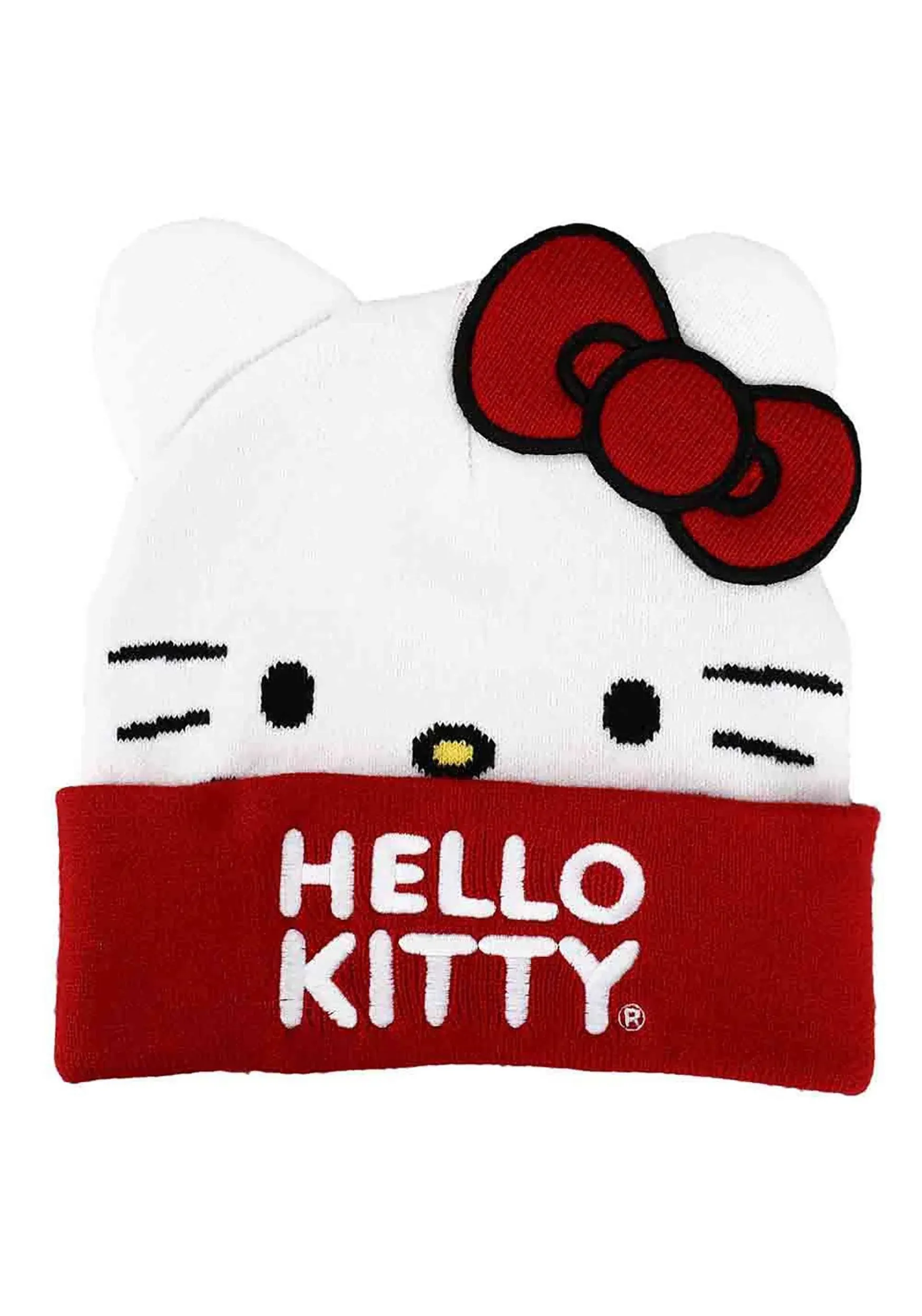 Hello Kitty - Embroidered Big Face Beanie