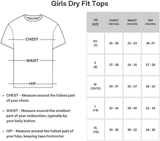 Real Essentials 4 Pack: Girls Dry-Fit Long Sleeve Active Crew Neck T-Shirt - Super Soft Tee