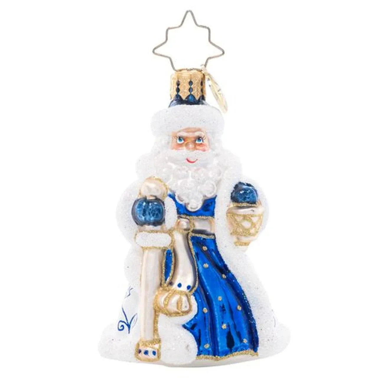 Christopher Radko Cheerful Chinoiserie Santa Gem Ornament