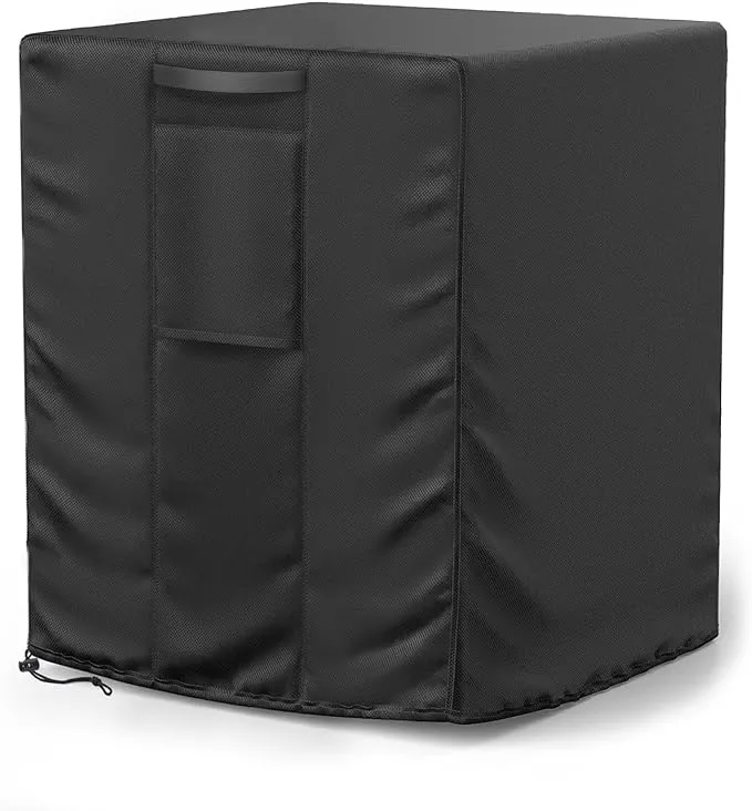 Mrrihand Central Air Conditioner Cover for Outside Units Waterproof Heavy Duty AC Unit for Outdoor Large AC Cover for Winter (24"X24"X30")-Balck