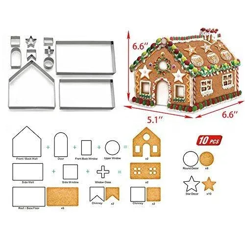 Gingerbread House Cookie Cutter Set