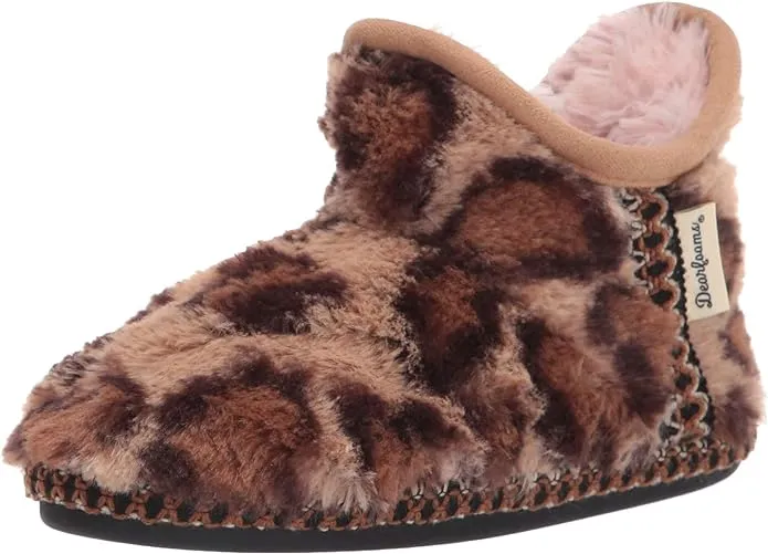 Dearfoams Kids' Charlotte Furry Bootie Slipper