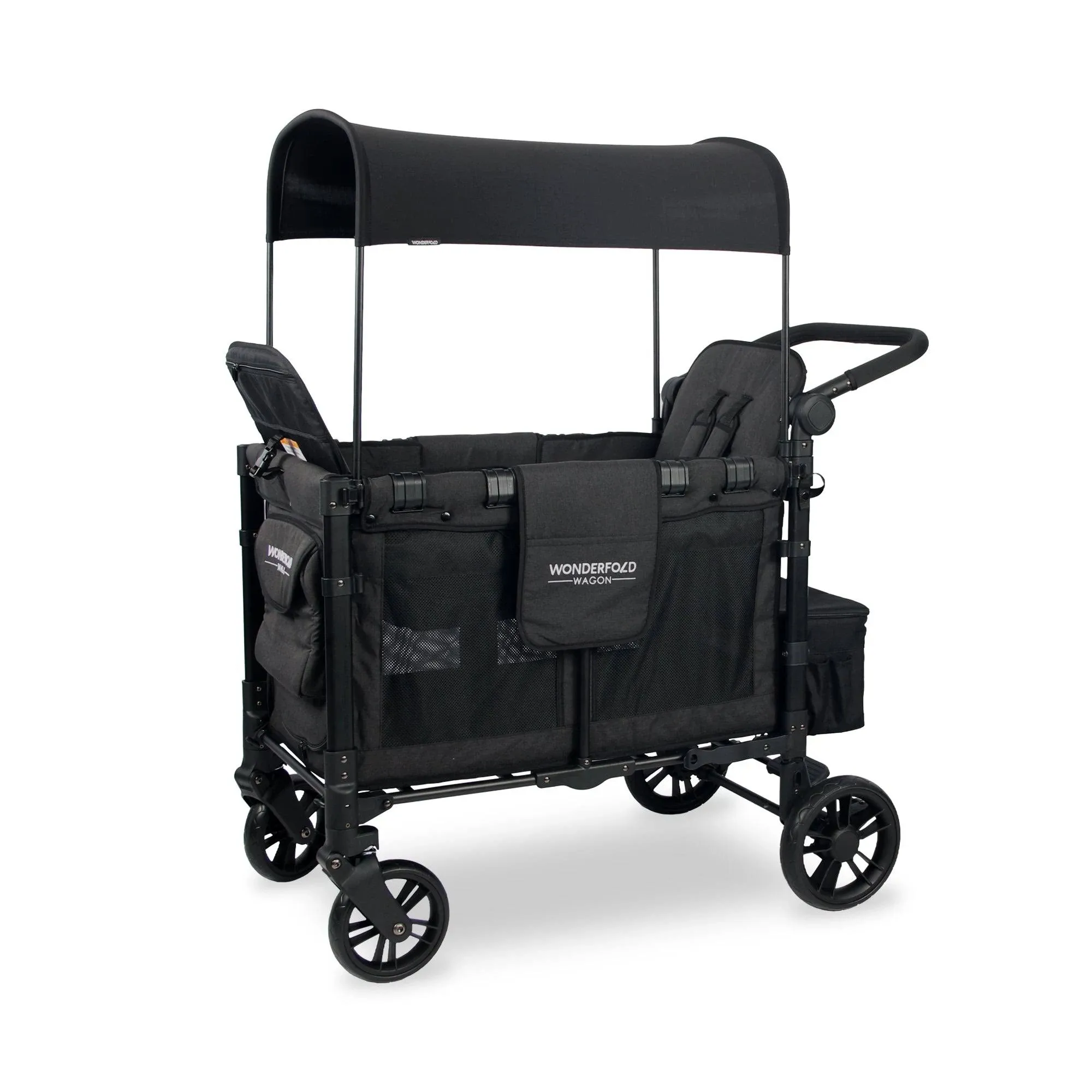 Wonderfold W2 Elite Double Stroller Wagon Black