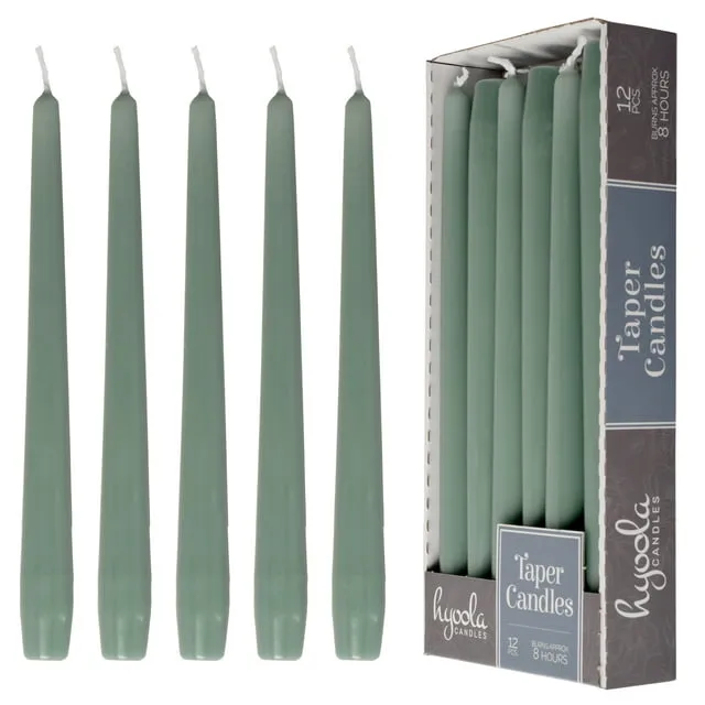 Hyoola 12 Pack Tall Taper Candles