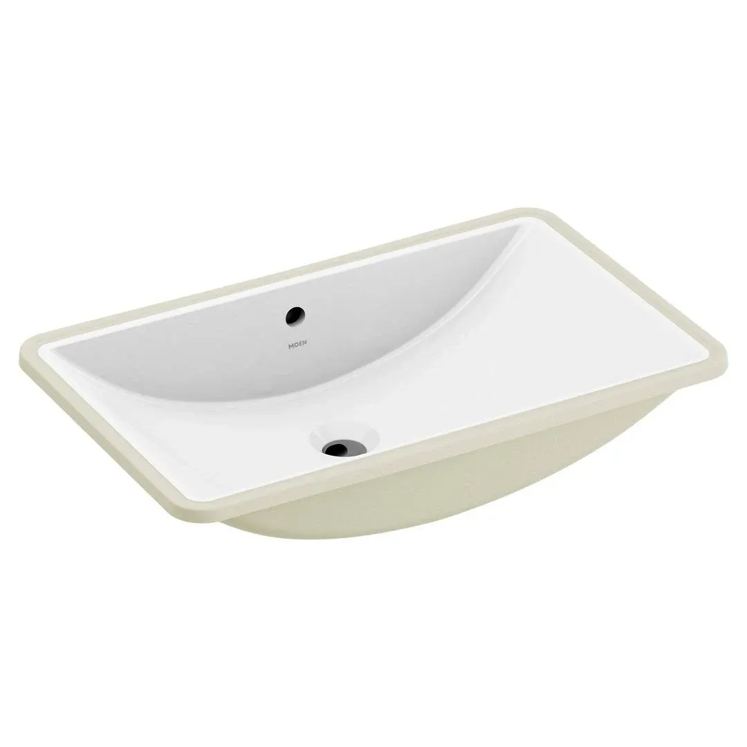 Moen BGCW10RU1223 White Vitreous China Undermount Sink, 23.625 x 14.75 x 7 inch ...