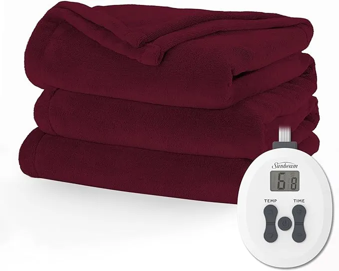 Sunbeam Royal Luxe Cabernet Heated Blanket - Twin