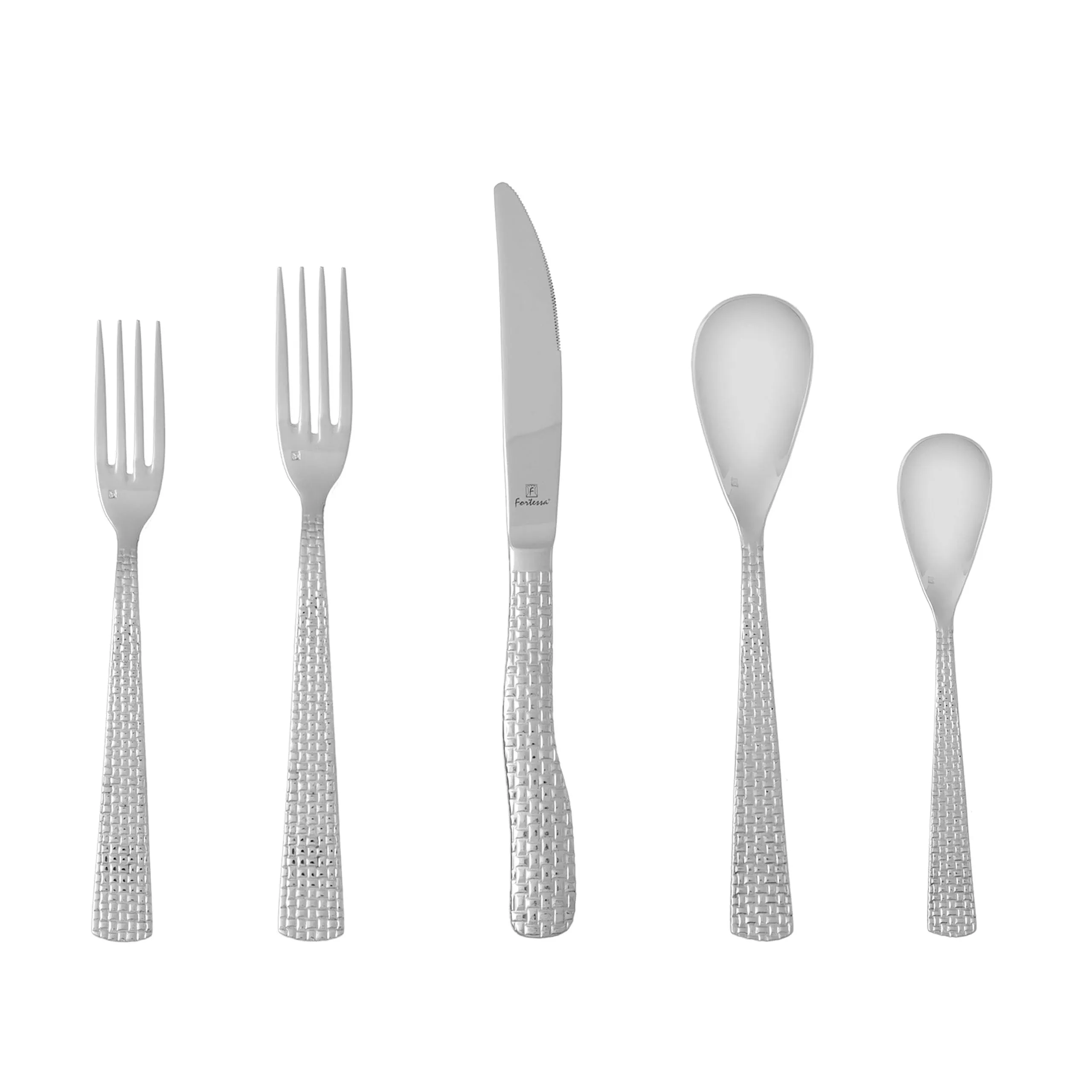 Fortessa Cestino 5-Piece Flatware Place Setting Stainless Steel