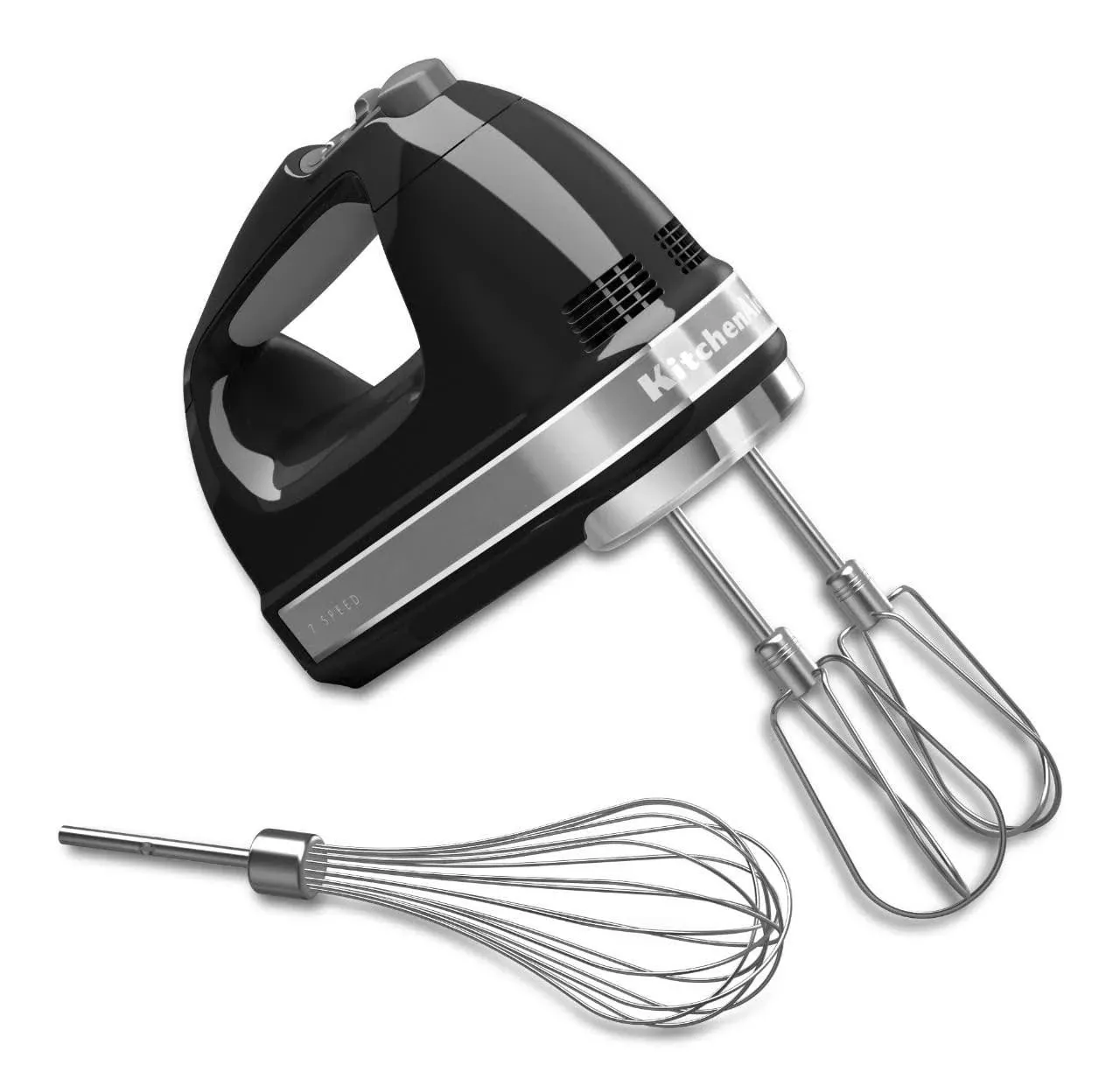 KitchenAid 9-Speed Digital Hand Mixer with Turbo Beater II Accessories and Pro Whisk - Onyx Black and KitchenAid Variable Speed Corded Hand Blender KHBV53, Matte Black