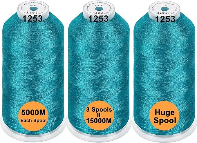 New brothreads - 40 Options- Various Assorted Color Packs of Polyester Embroidery Machine Thread Huge Spool 5000m for All Embroidery Machines