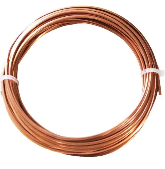 Square Copper Wire/Dead Soft (14 Ga - 25 Ft Coil)