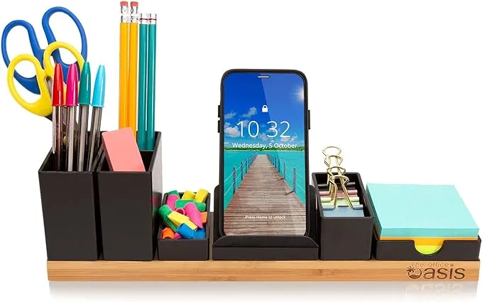 The Office Oasis Magnetic Desk Organizer Natural