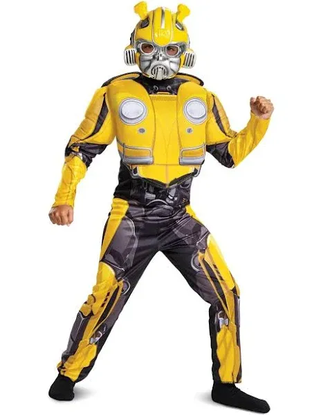 Transformers Boys' Bumblebee Classic Muscle Halloween Costume, Yellow/Black, L