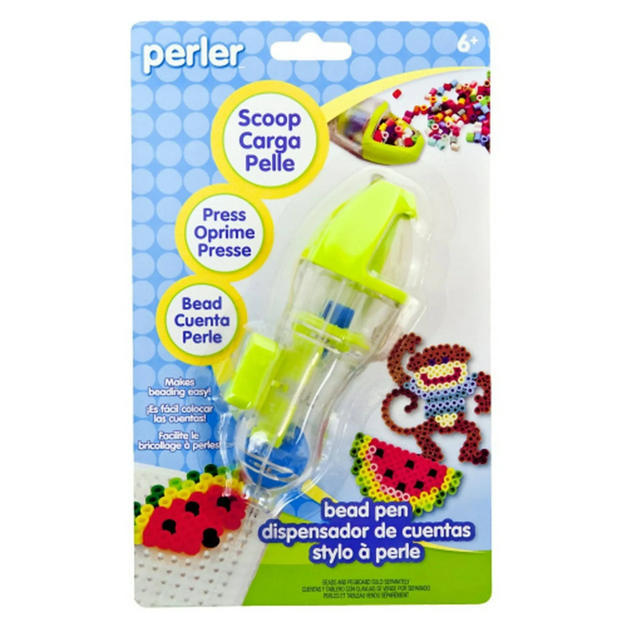 Perler Beads Pen Bead Dispenser Kid's Crafts, 1 pc, Lime Green