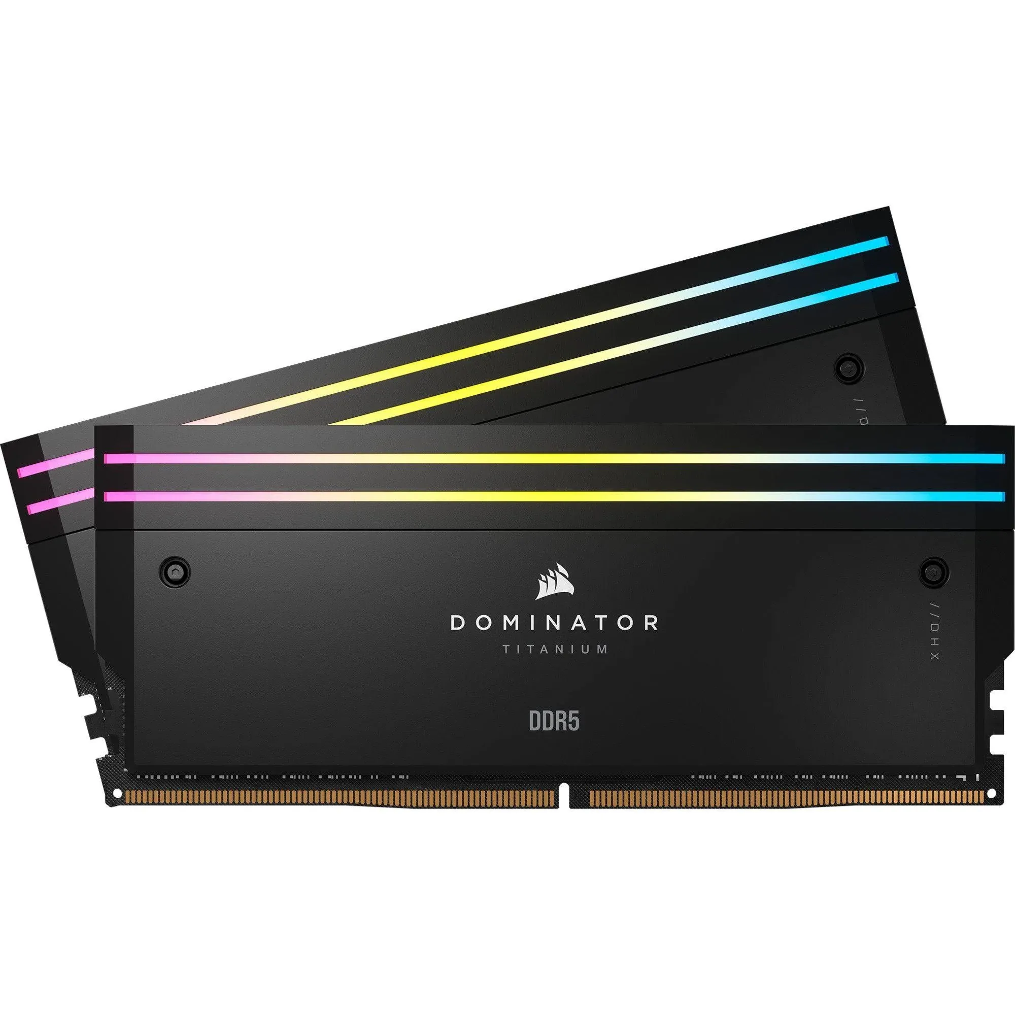 CORSAIR Dominator Titanium RGB DDR5 RAM 32GB (2x16GB) DDR5 6400MHz CL32 Intel XMP iCUE Compatible Computer Memory - Black (CMP32GX5M2B6400C32)