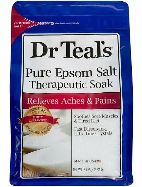 Dr Teal's - Pure Epsom Salt Therapeutic Soak, 6 lbs.