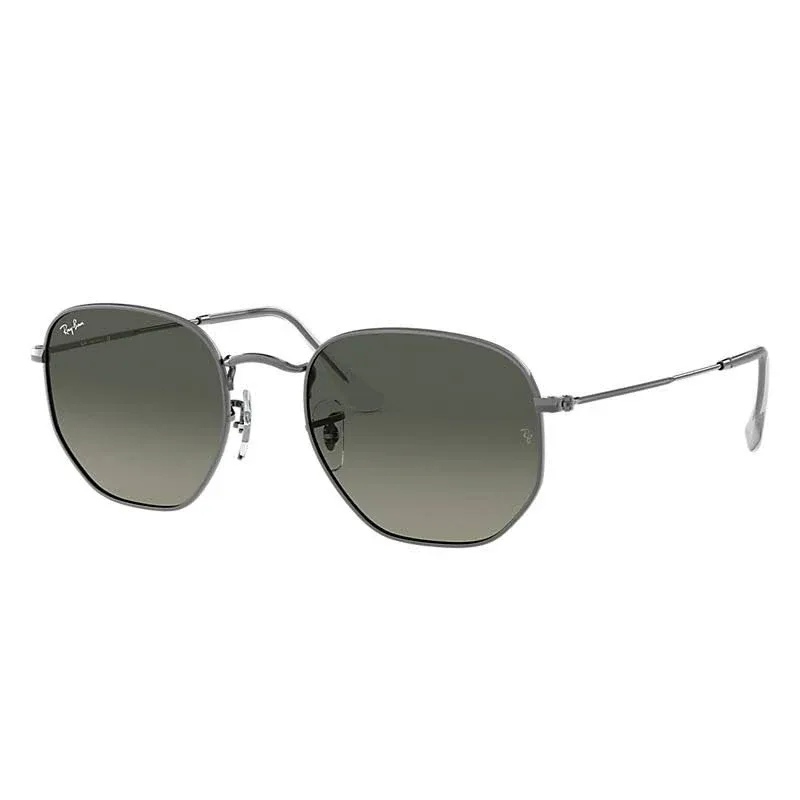 Ray Ban RB3548 Hexagonal Sunglasses - 002/71 Black/Grey Gradient