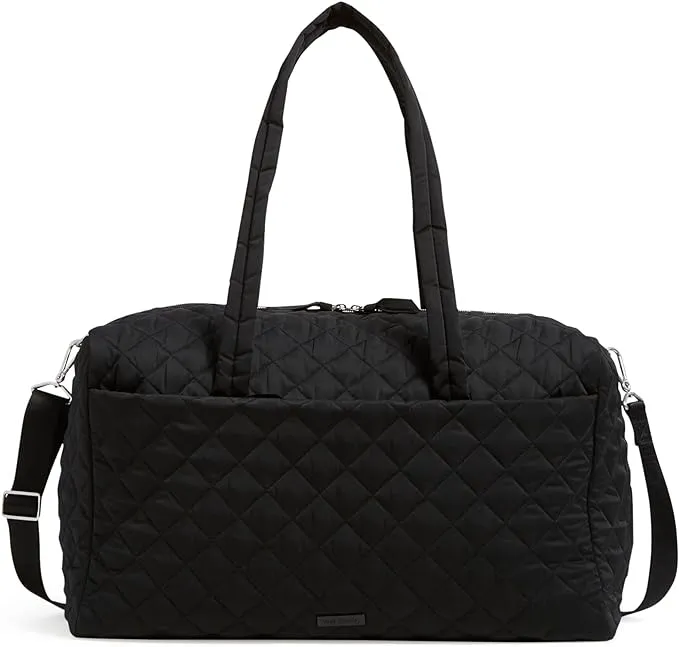 Vera Bradley Women's Performance Twill Large Travel Duffle Bag, Black, One Size