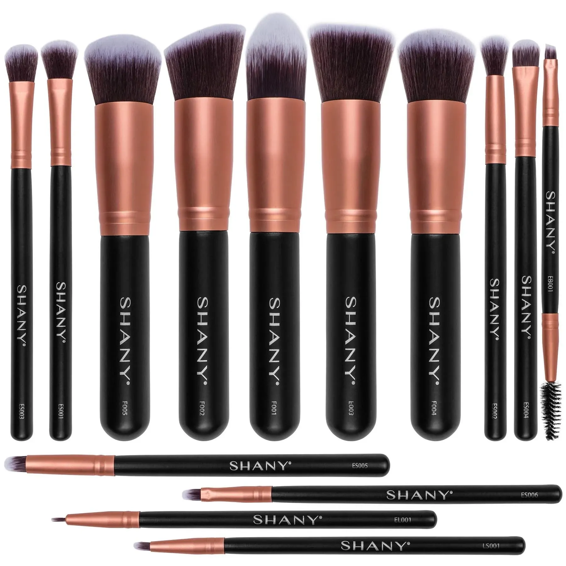 Shany Black Bombshell Makeup Brush Set