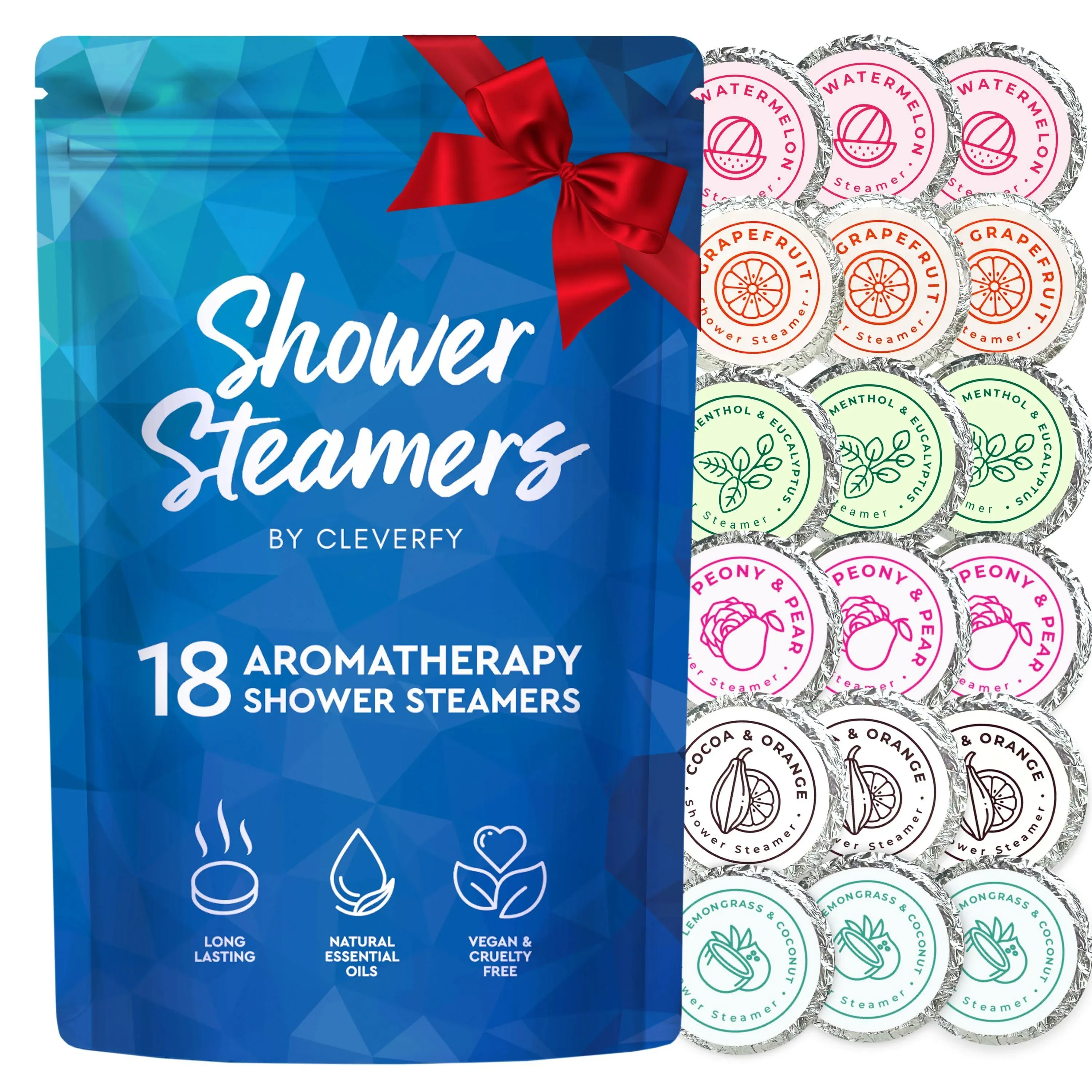 Shower Steamers Aromatherapy 18 Pack of Shower Bombs with Essential Oils. Self