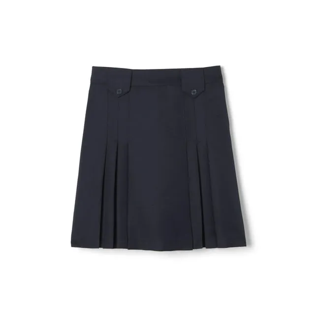 French Toast Girls' Front Pleated Skirt with Tabs