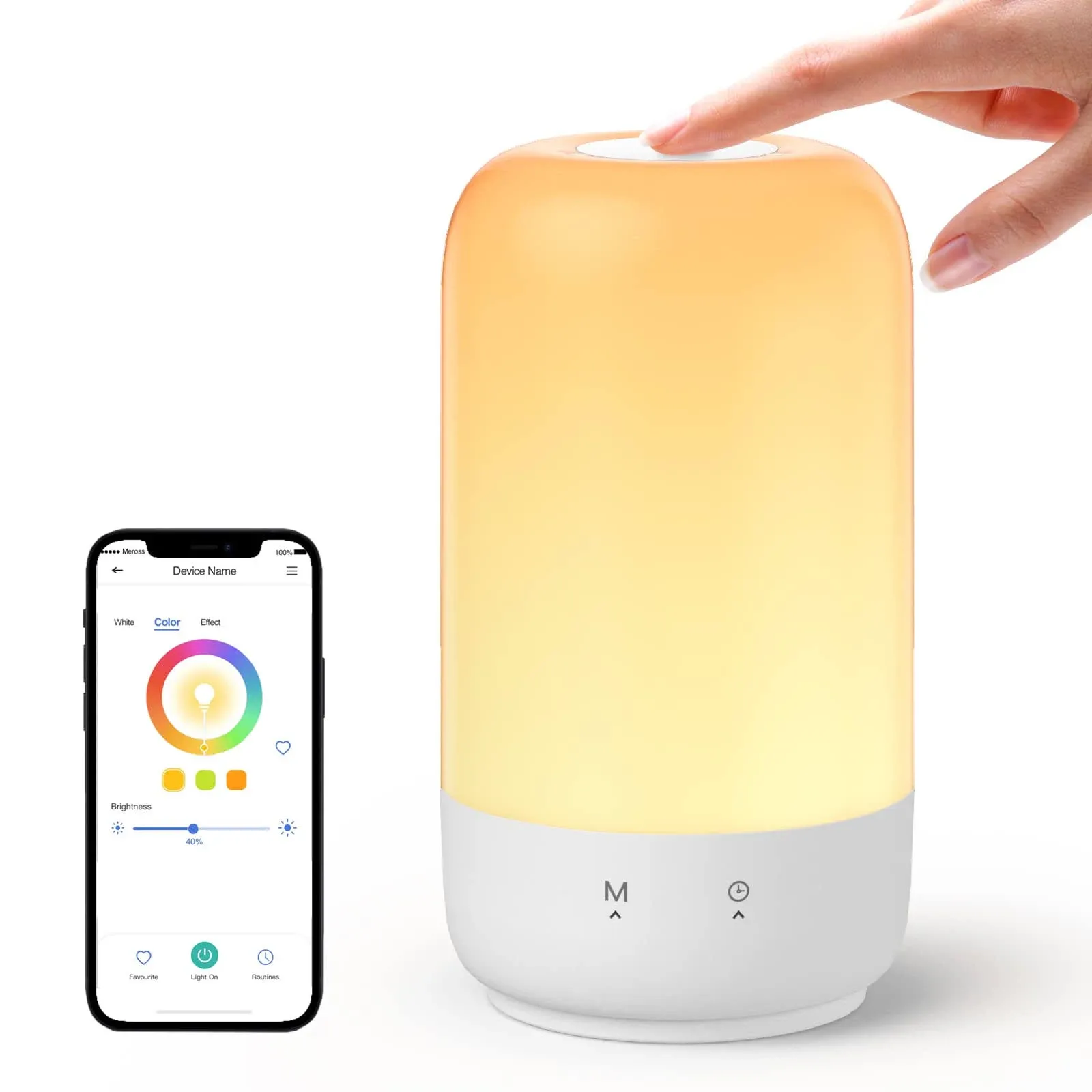 meross Smart Table Lamp for Bedroom Bedside Lamp Support Apple Homekit and Al...