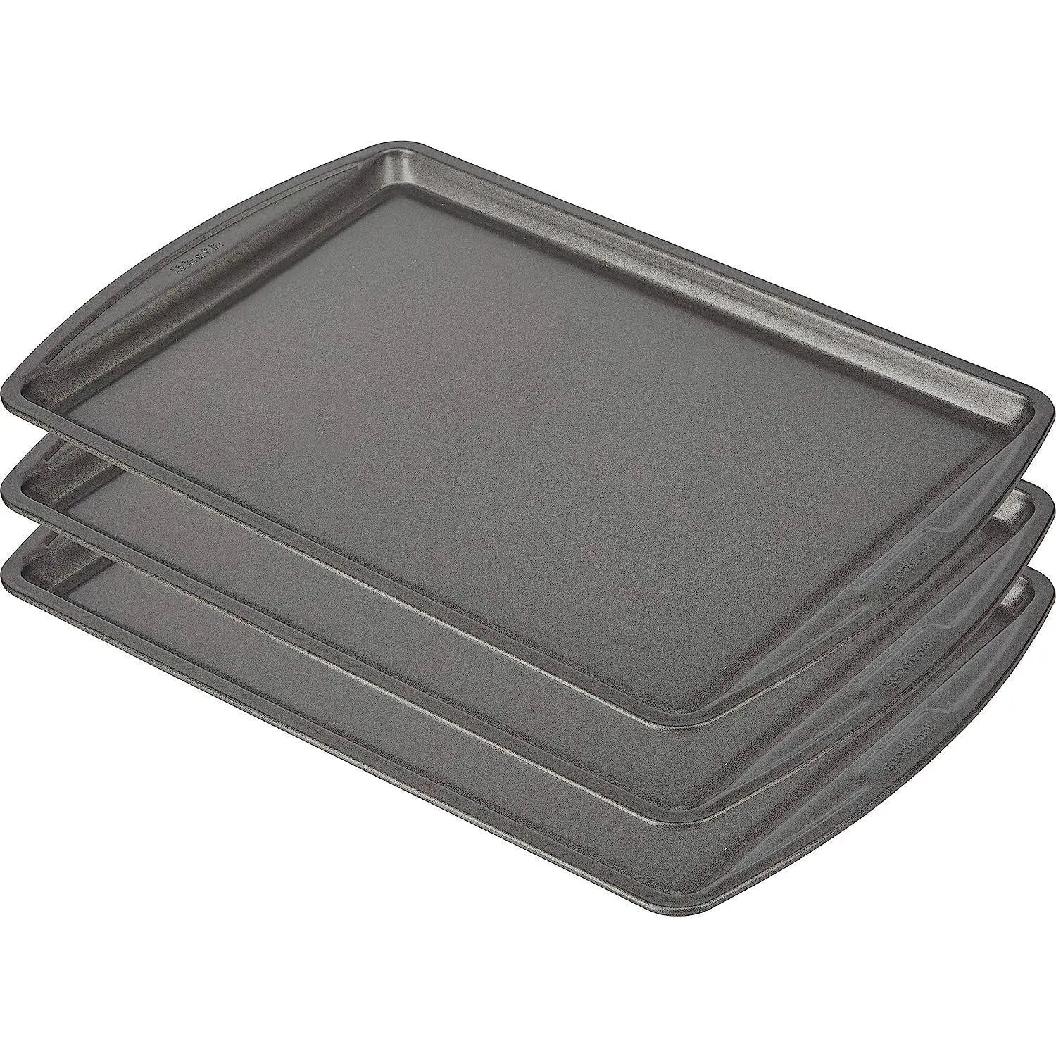 GoodCook Baking Sheet, 13 inch x 9 inch, Dark Gray 3 Pack