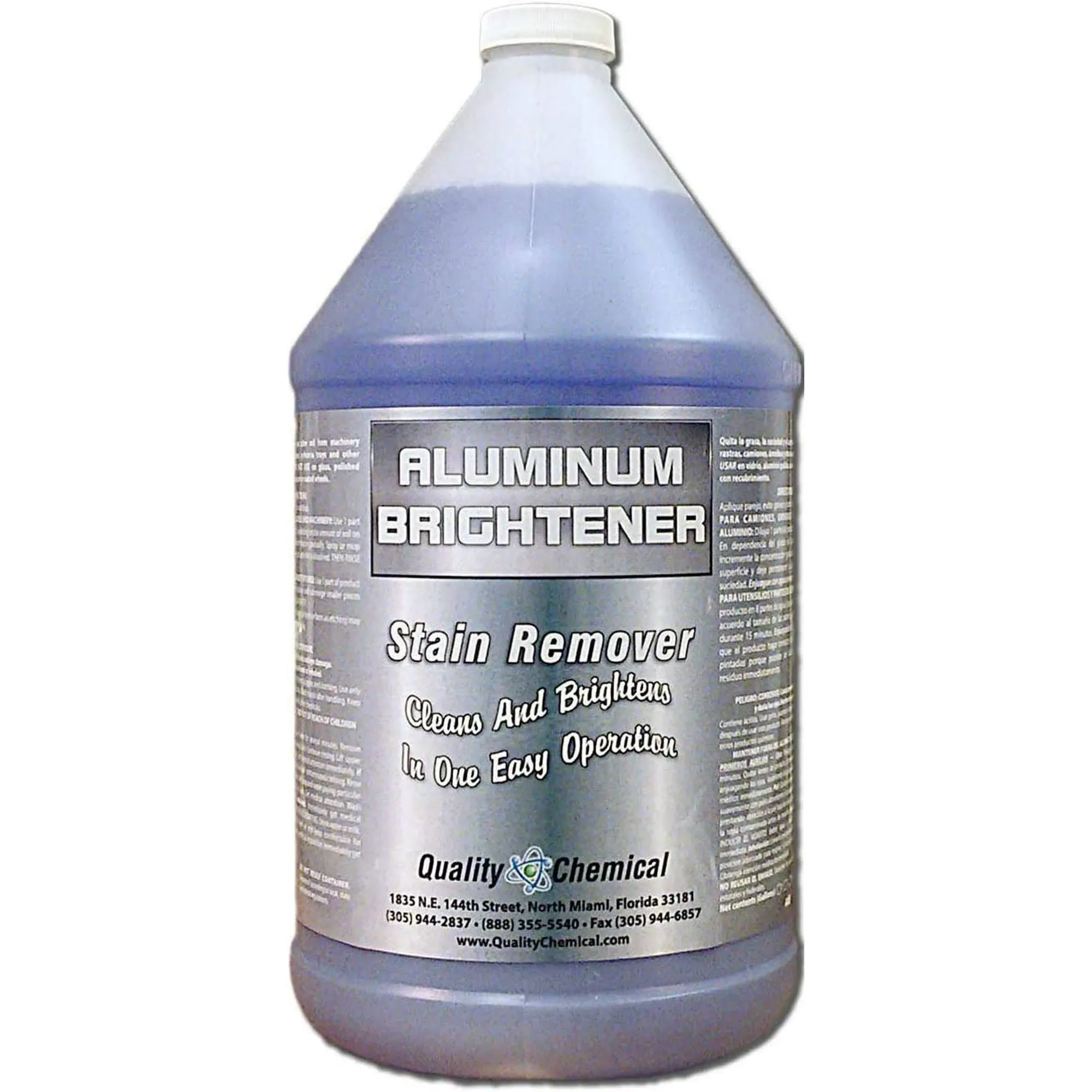 Aluminum Brightener/ Stain Remover / Cleaner & Restorer / Made in USA / Quality Chemical / 1 Gallon (128 FL Oz)