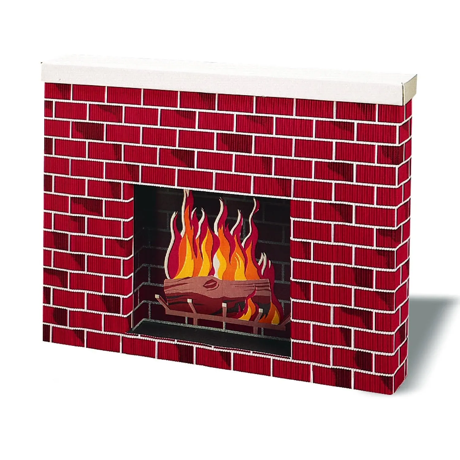 Corobuff Corrugated Fireplace, Tu-Tone Brick, 30"H x 38"W x 7"D, 1 FireplaceCorobuff Corrugated Fireplace, Tu-Tone Brick, 30"H x 38"W x 7"D, 1 Fireplace