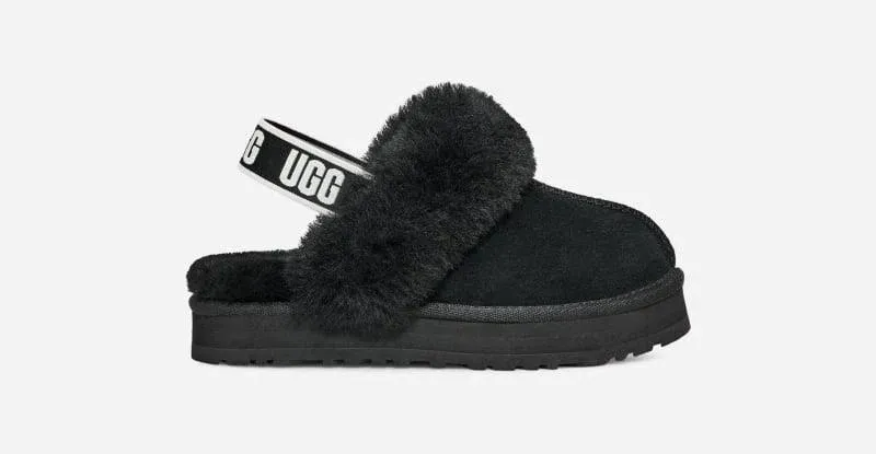 Kids' Ugg Funkette Slippers Big 6 Black