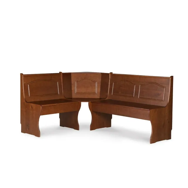 Linon Home Decor Chelsea Corner Dining Bench, Honey Pine