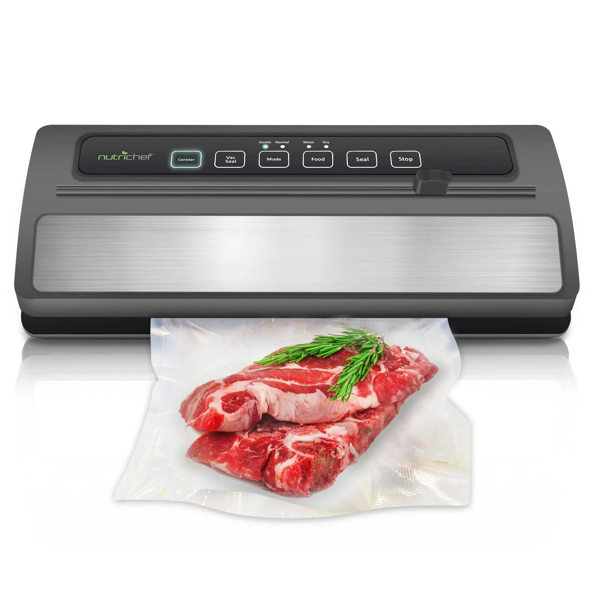 NutriChef PKVS25BK Pro Food Electric Vacuum Bag Sealer Preserver System (2 Pack)