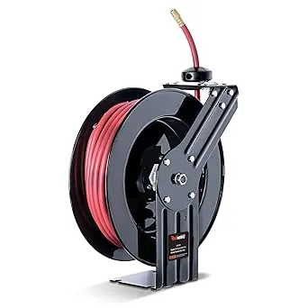 Reelworks 50 ft. Retractable Air-Hose Reel with Hose