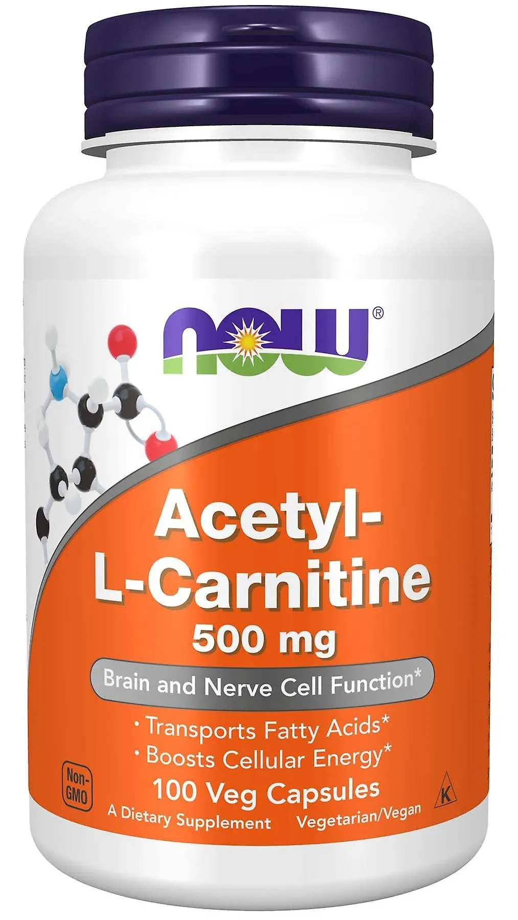 Now Foods Acetyl-L-Carnitine 500 mg - 100 Capsules