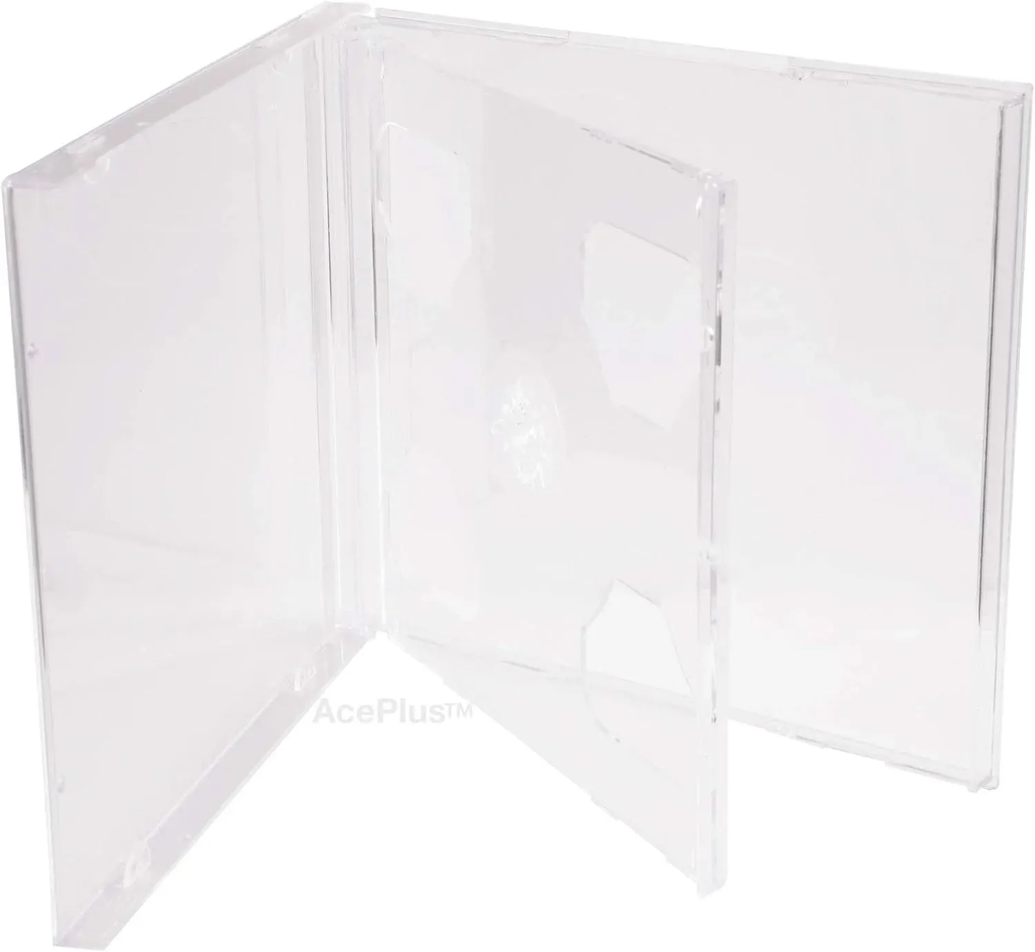 10 Pieces Standard Double Clear CD Jewel Case