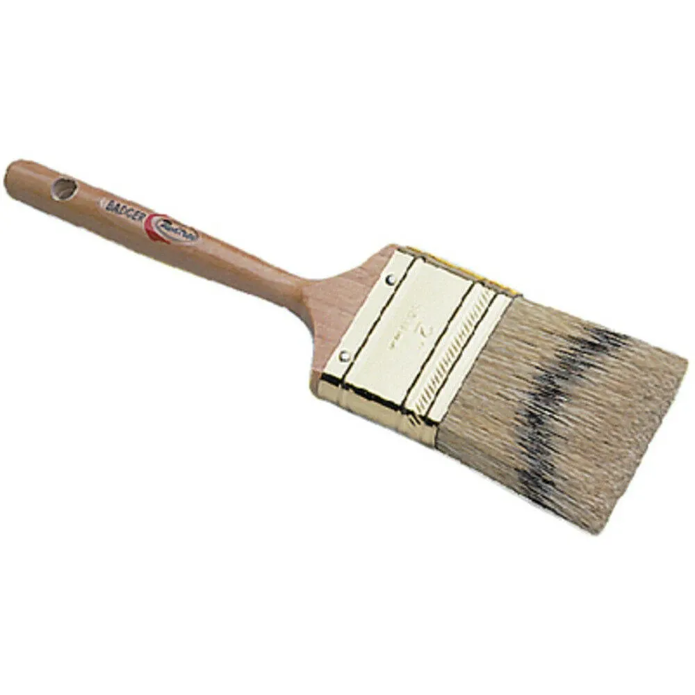 10011 Badger Fine Finish Natural Bristle Paint Brush - 1"