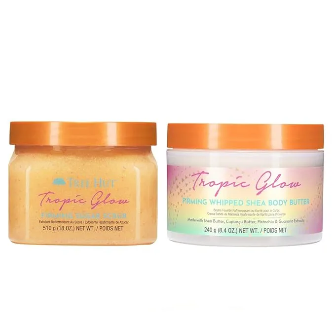 Hydrating Shea Sugar Scrub & Body Lotion Set - Shea Butter, Sugar - Luxurious