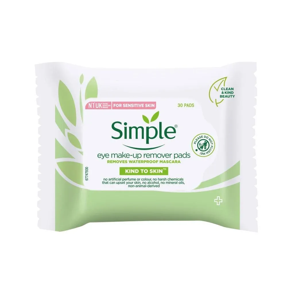 Simple Kind To Eyes Eye Make-Up Remover Pads - 30