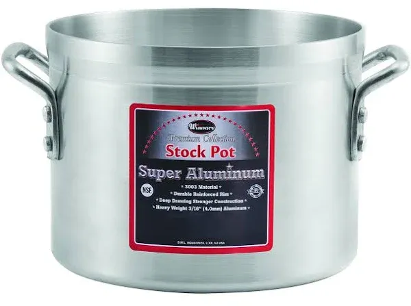 Winco AXS-80 Aluminum Stock Pot 80 qt.