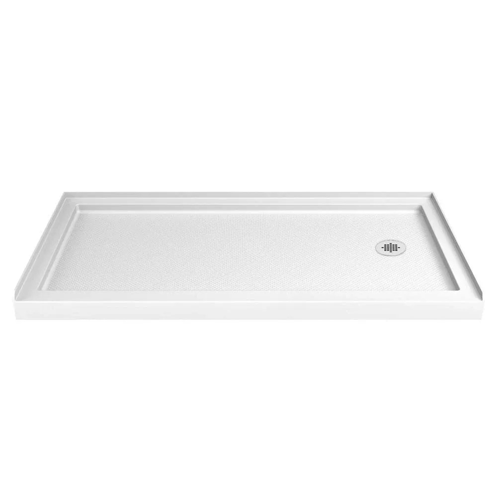 DreamLine SlimLine 36-in W x 60-in L with Right Drain Single Threshold Rectangle Shower Base (Biscuit)DreamLine SlimLine 36-in W x 60-in L with Right Drain Single Threshold Rectangle Shower Base (Biscuit)