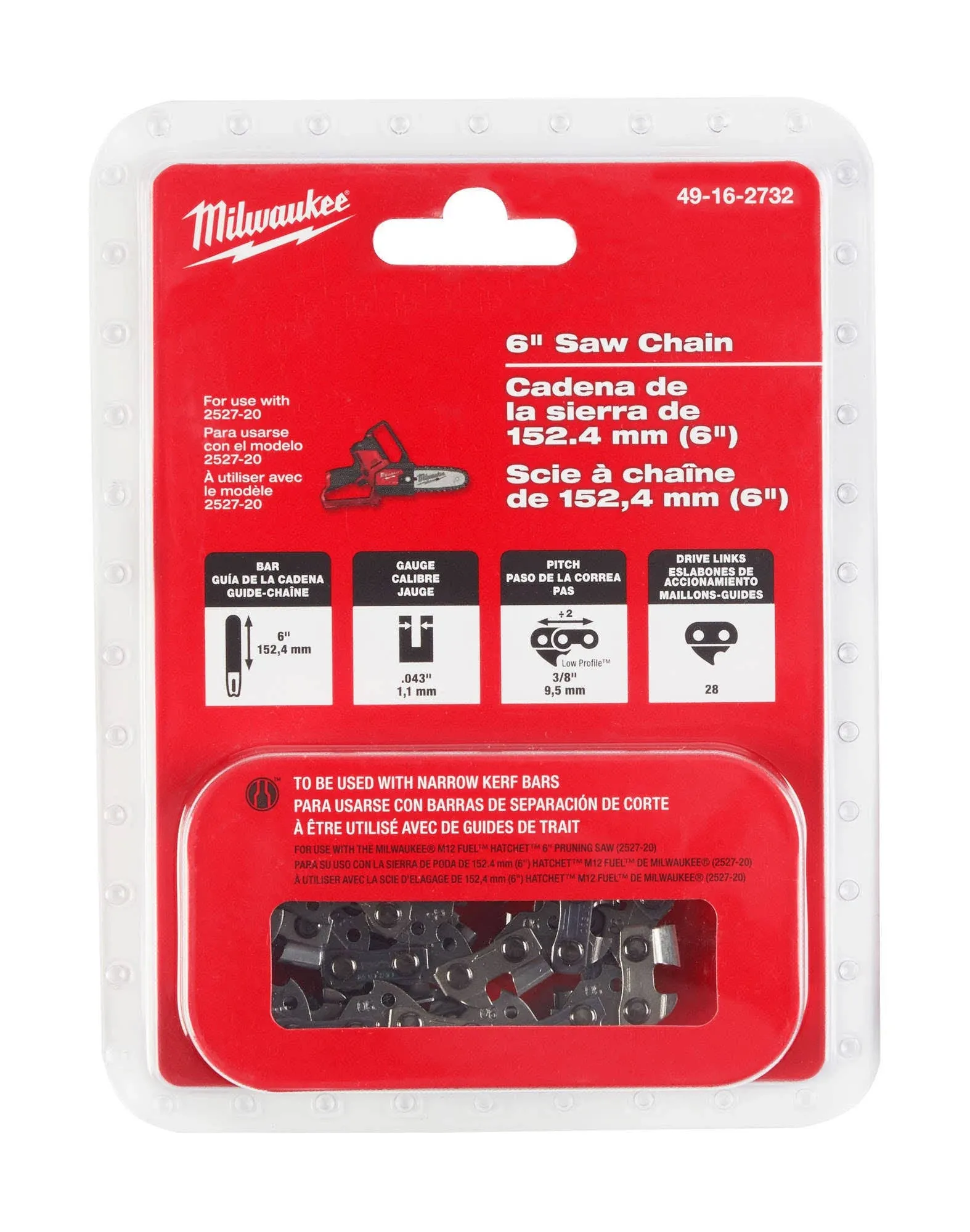 Milwaukee 49-16-2732 6 in. Saw Chain