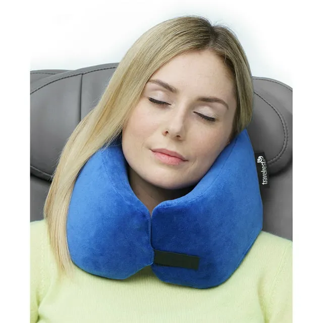 TRAVELREST Nest Memory Foam Travel Pillow & Neck Pillow - Advanced Neck Support for Long Flights - Patented Design for Optimal Relaxation - Long Travel - Unmatched Sleep - Washable Cover - Gray