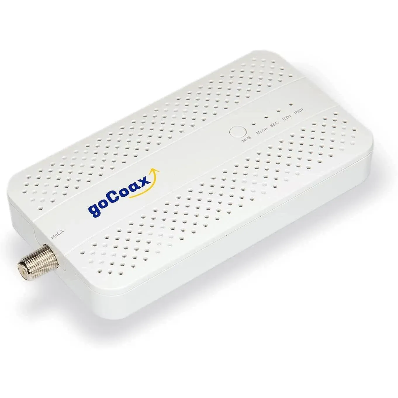 goCoax MoCA 2,5 Adapter mit 2,5 GbE Ethernet-Port, MoCA 2,5. 1 x 2,5 GbE Port. Bietet 2,5 Gbit/s Bandbreite mit vorhandenen Koaxialkabeln. Weiß (einzeln, MA2500D)